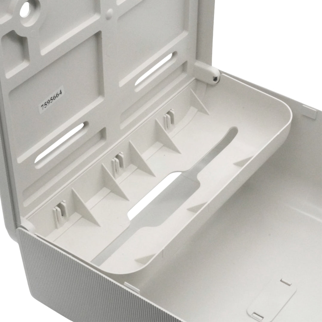 Dispensador Papel Toalla Foliado Blanco - Fabricado con 100% Materia Prima Reciclada