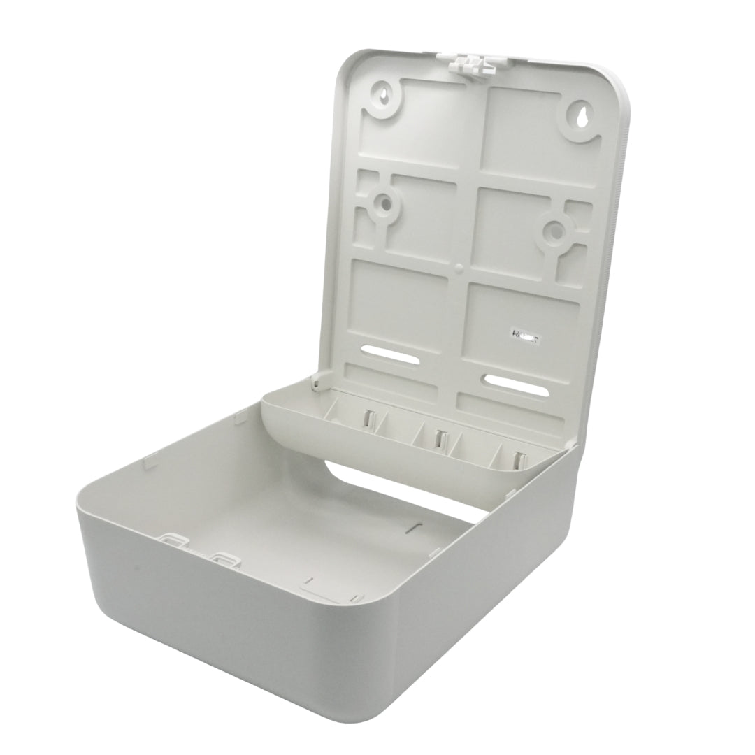 Dispensador Papel Toalla Foliado Blanco - Fabricado con 100% Materia Prima Reciclada