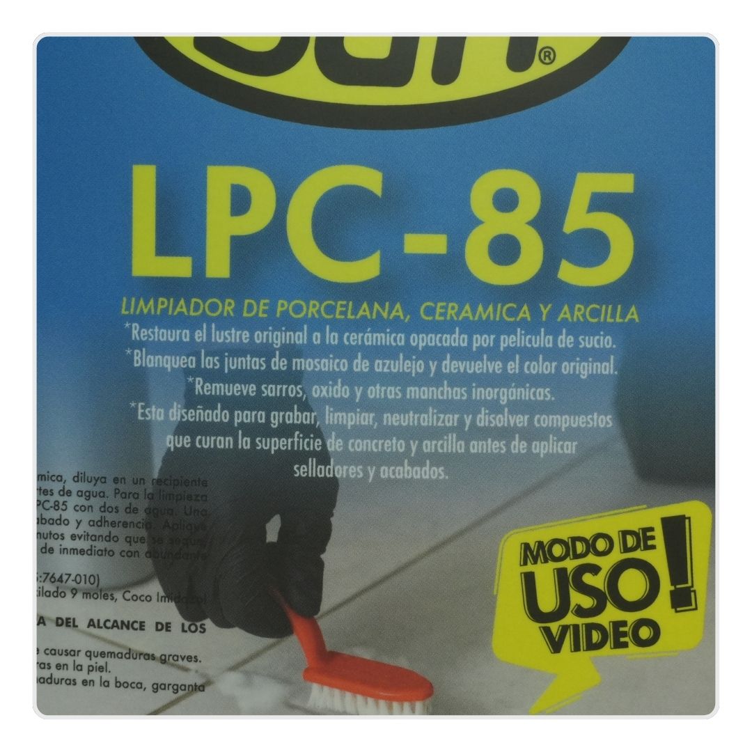 Limpiador Acido de Porcelana, Cerámica y Arcilla  LPC-85 Galón