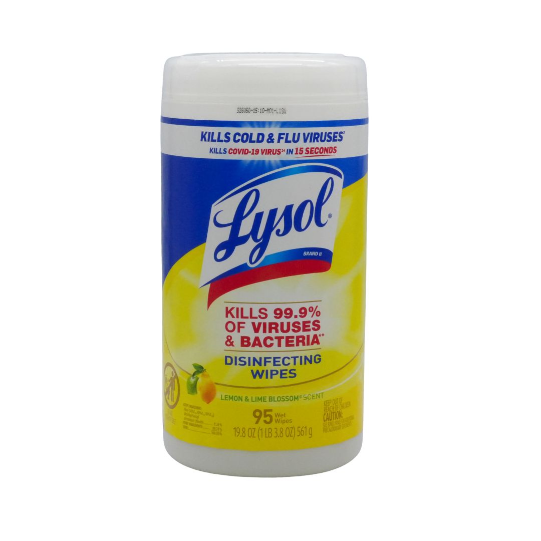 Lysol Toallas Húmedas Desinfectantes Envase de 95 Unidades