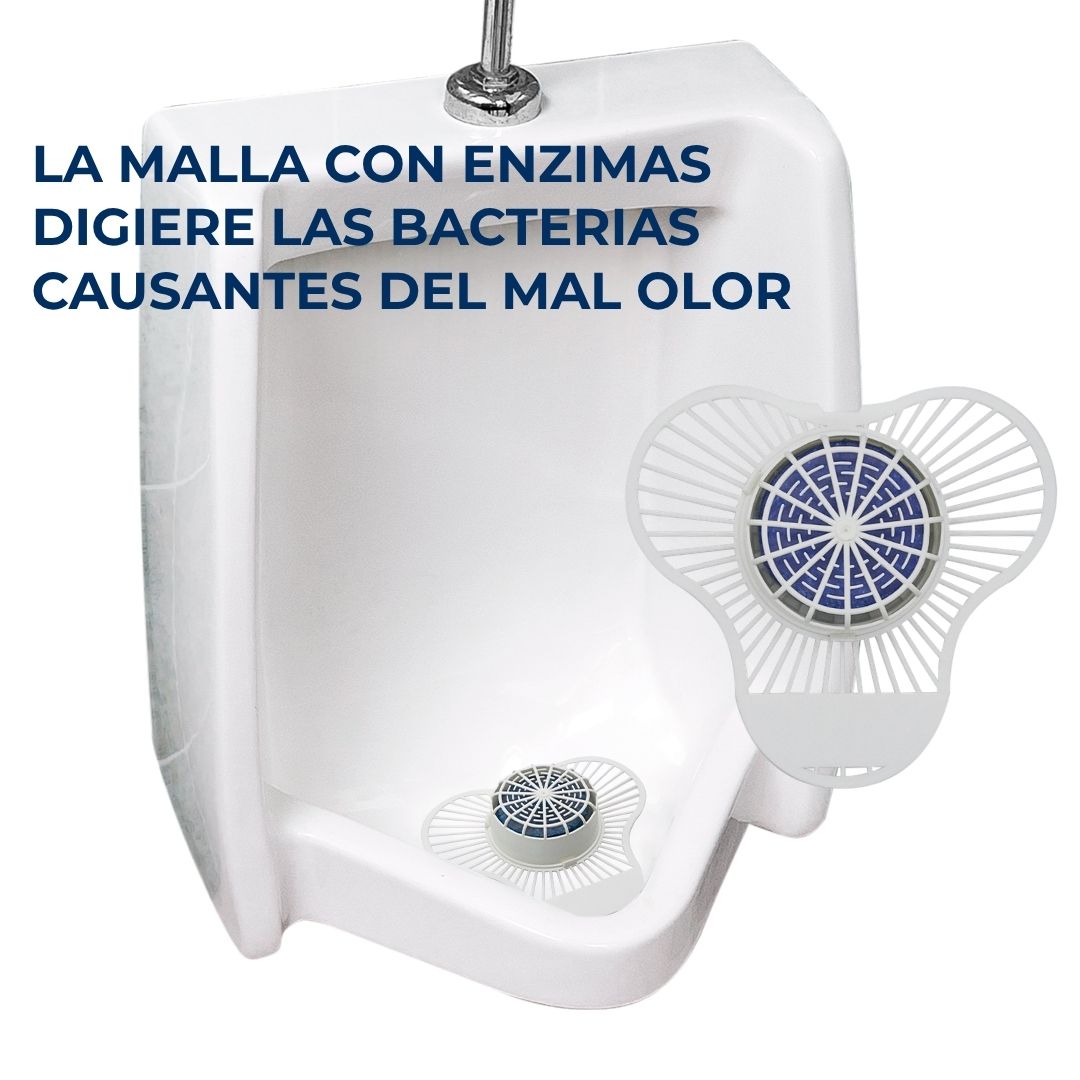 Malla con Pastilla de Enzimas digestoras de malos olores para Urinal Fragancia Cherry