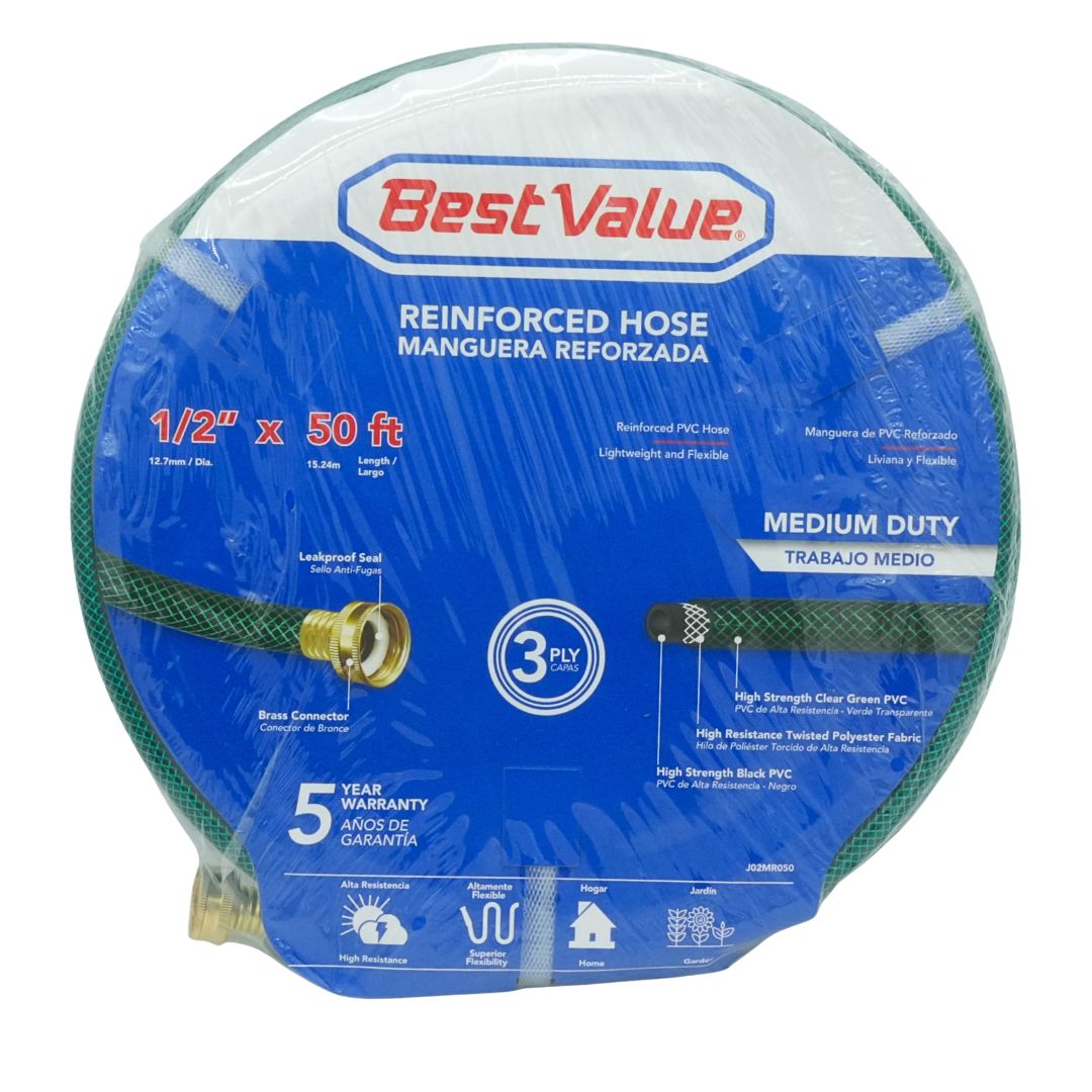 Manguera Reforzada 3 Capas 1/2 x 50ft - Bestvalue