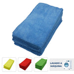 Paños de Microfibra Zigzag 40x40cm Paquete de 25 Unidades - 4 Colores