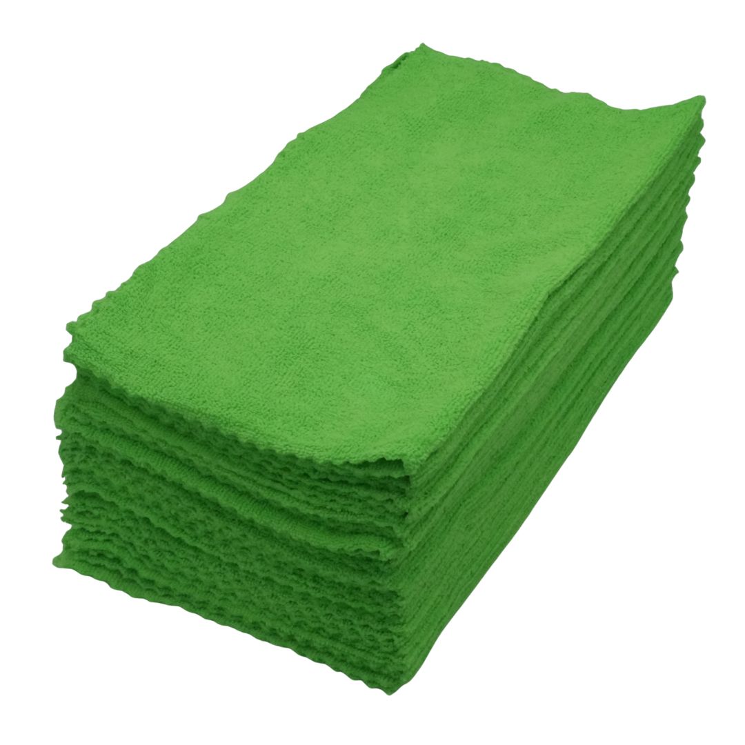 Paños de Microfibra Zigzag 40x40cm Paquete de 25 Unidades - 4 Colores