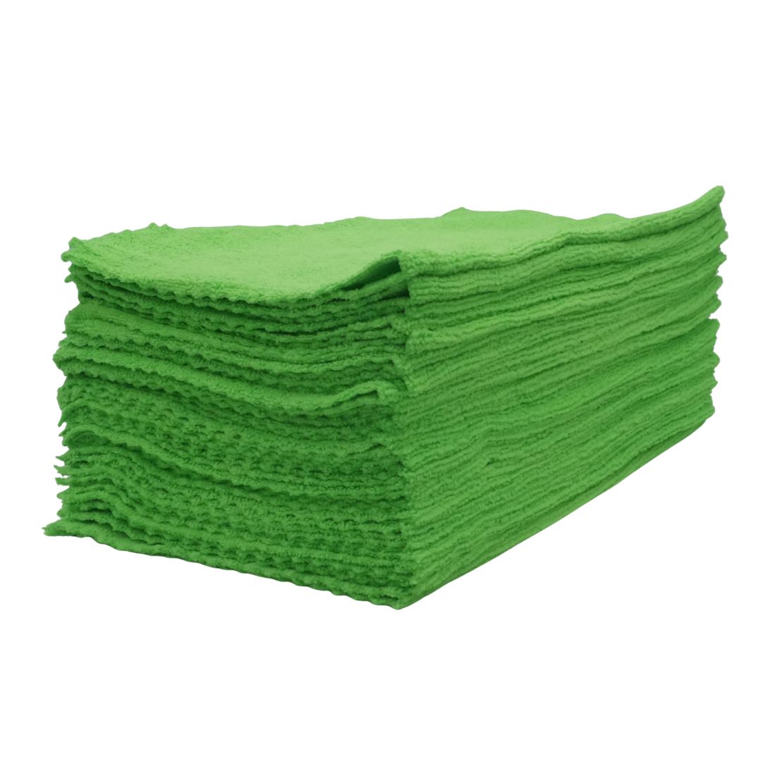 Paños de Microfibra Zigzag 40x40cm Paquete de 25 Unidades - 4 Colores