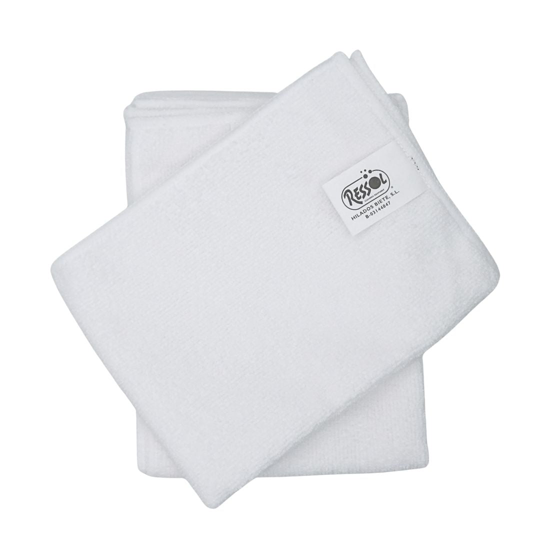 Paño de Microfibra Blanco 40x30cm Paquete 6und