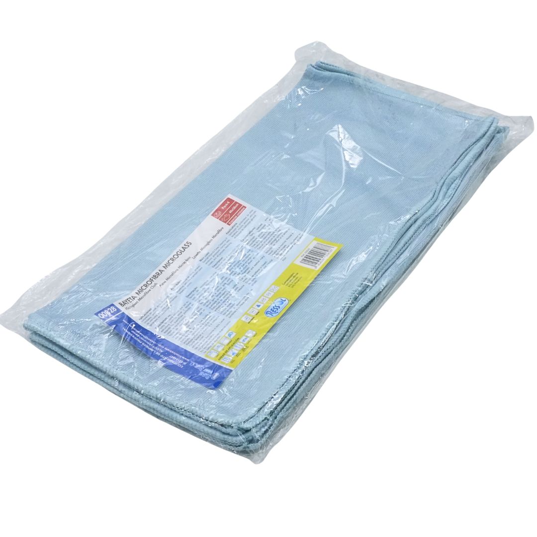 Paño de Microfibra para Cristales 40x38cm Paquete 6und