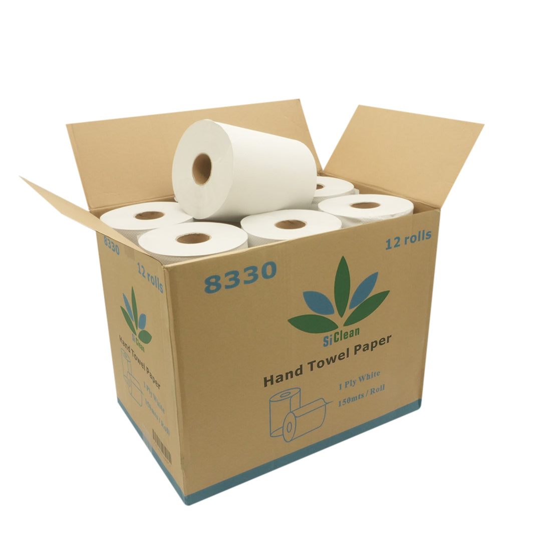 Papel Toalla 12 Rollos x 150 (1 pliego) -8330-