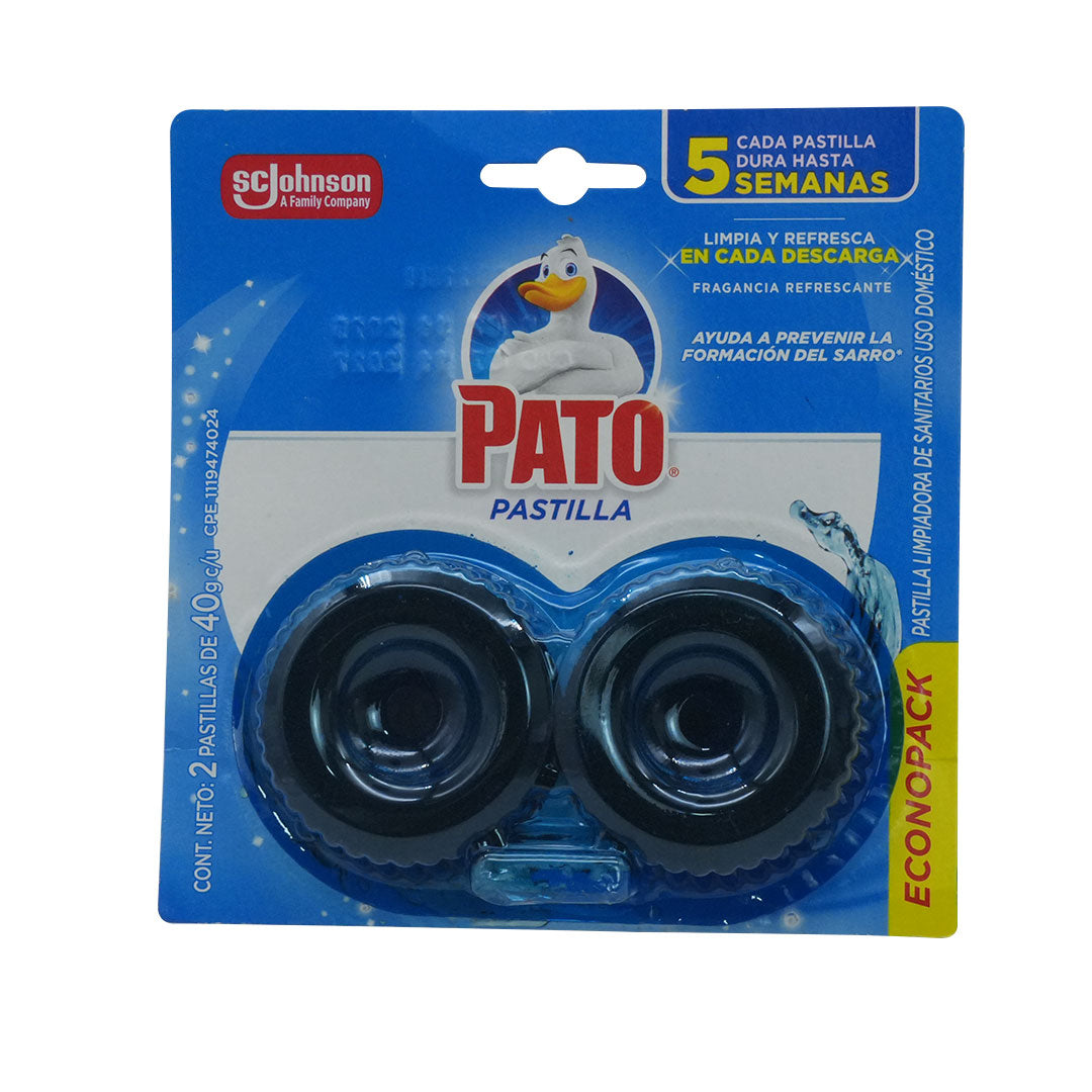 Pato Pastilla Azul Tanque 2 unidades Fragancia y Desinfección