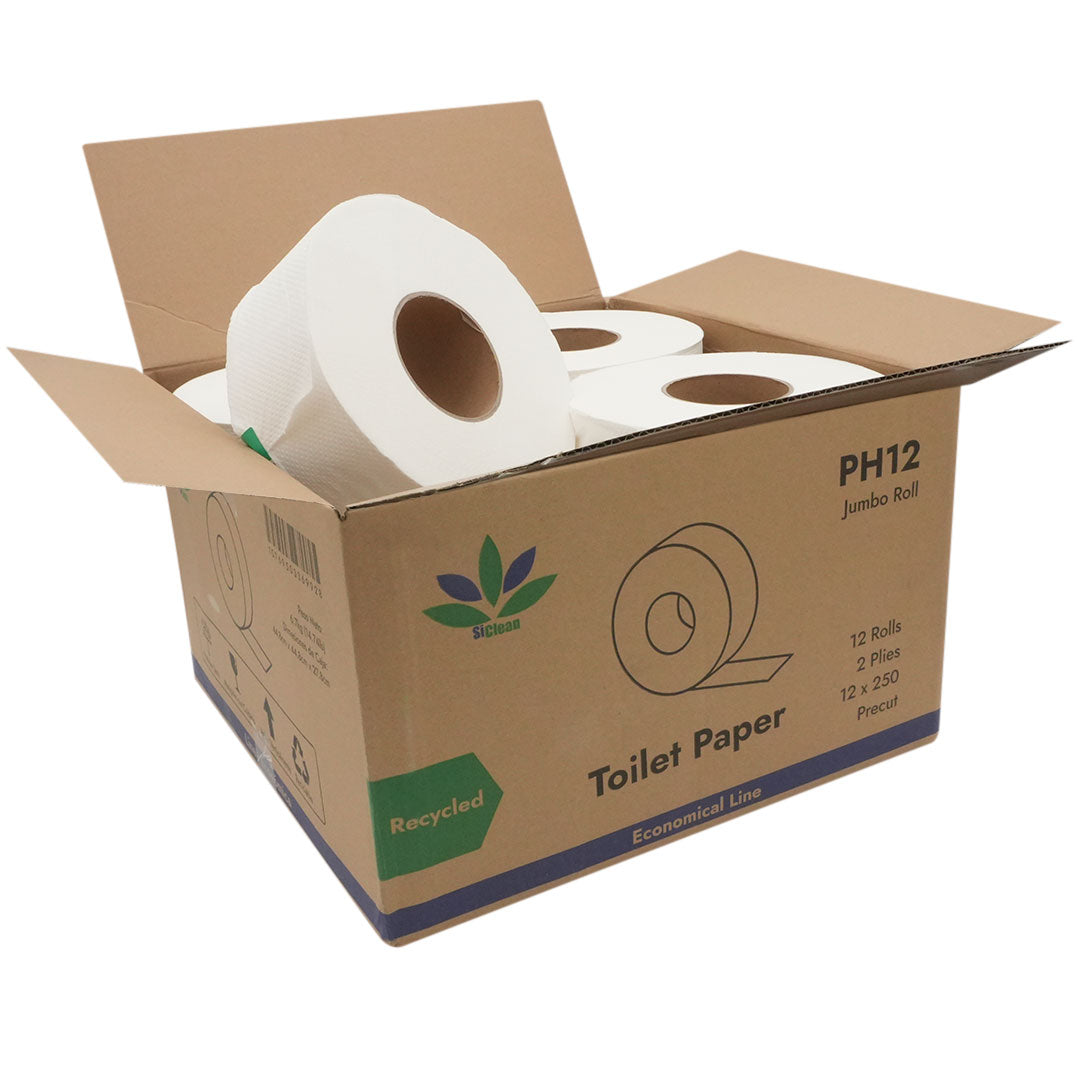 Papel Higiénico Jumbo 12 Rollos x 250 (2 pliegos) (Línea Económica) -PH12-