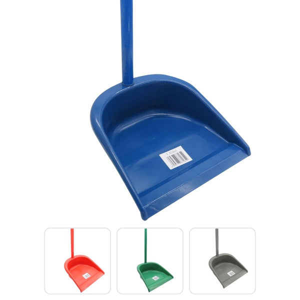 Recogedor para Basura Plástico Mango Madera Forrado