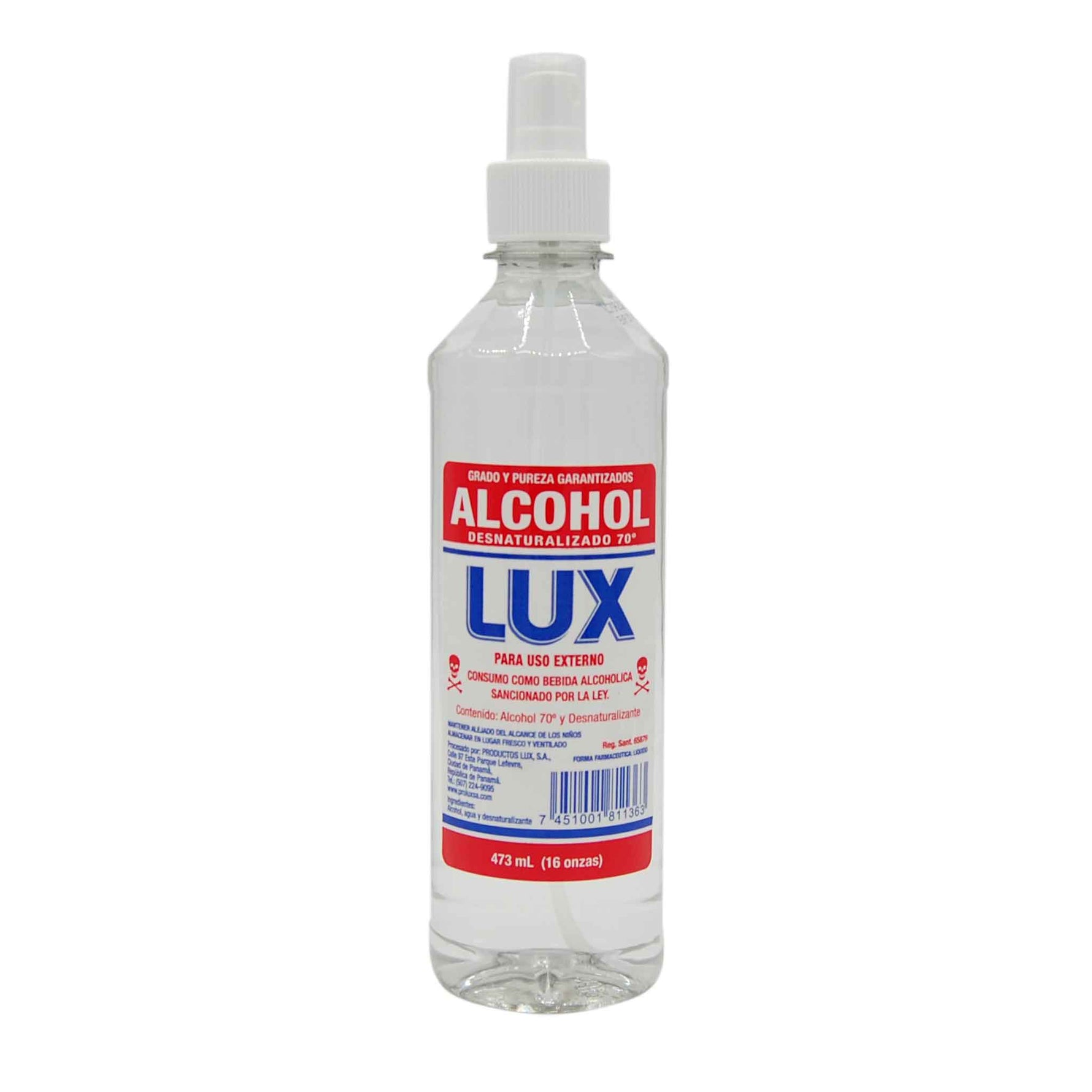 Alcohol Desnaturalizado 70% con Rociador 16, 24 Onzas