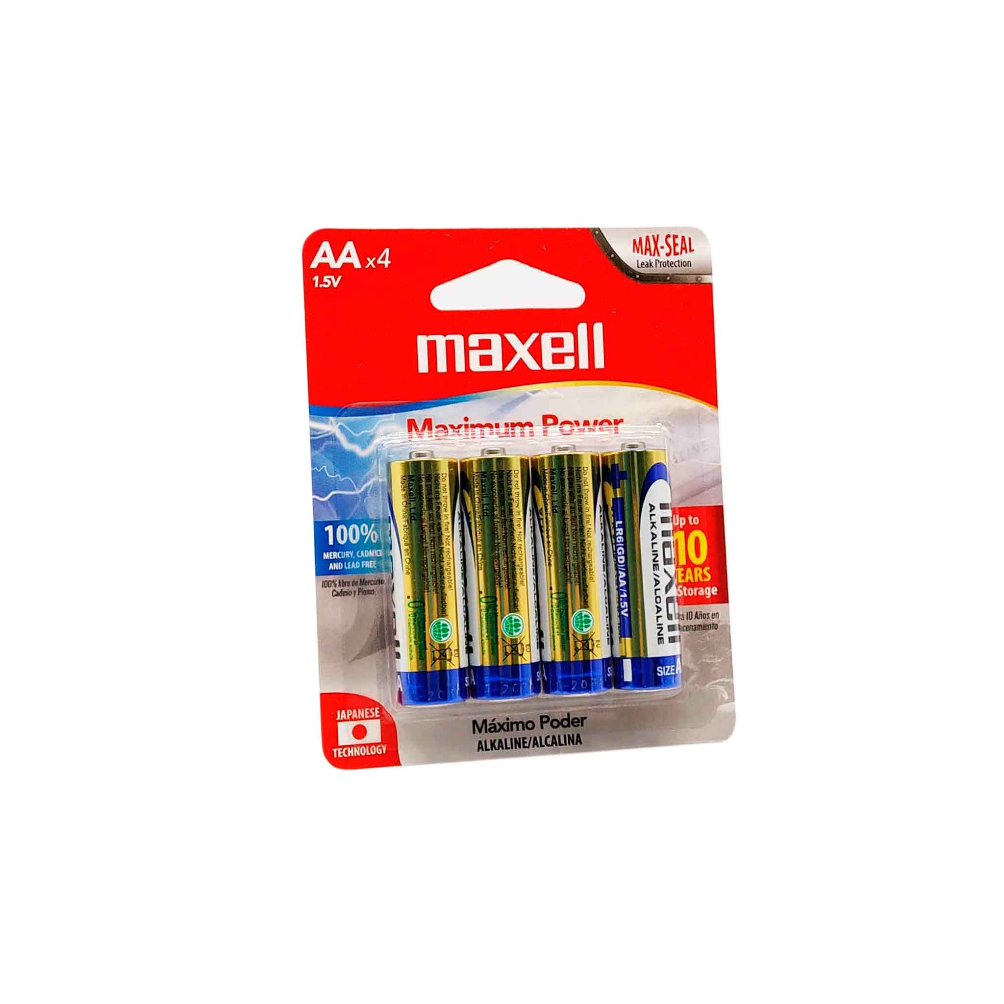 Blister de 4 Baterías Alcalinas tipo AA