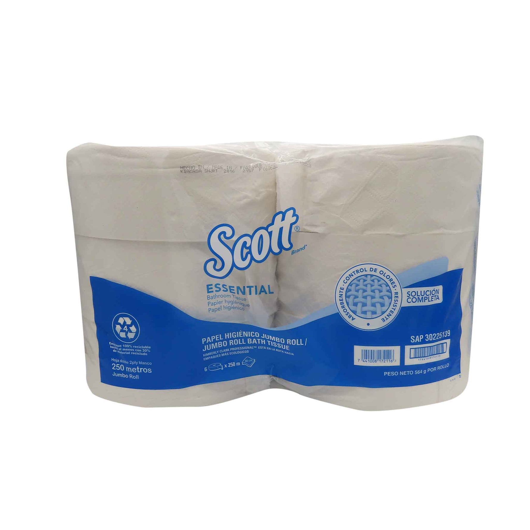 Papel Higiénico Scott Jumbo 6 Rollos x 250mt (2pliegos) -K5139-