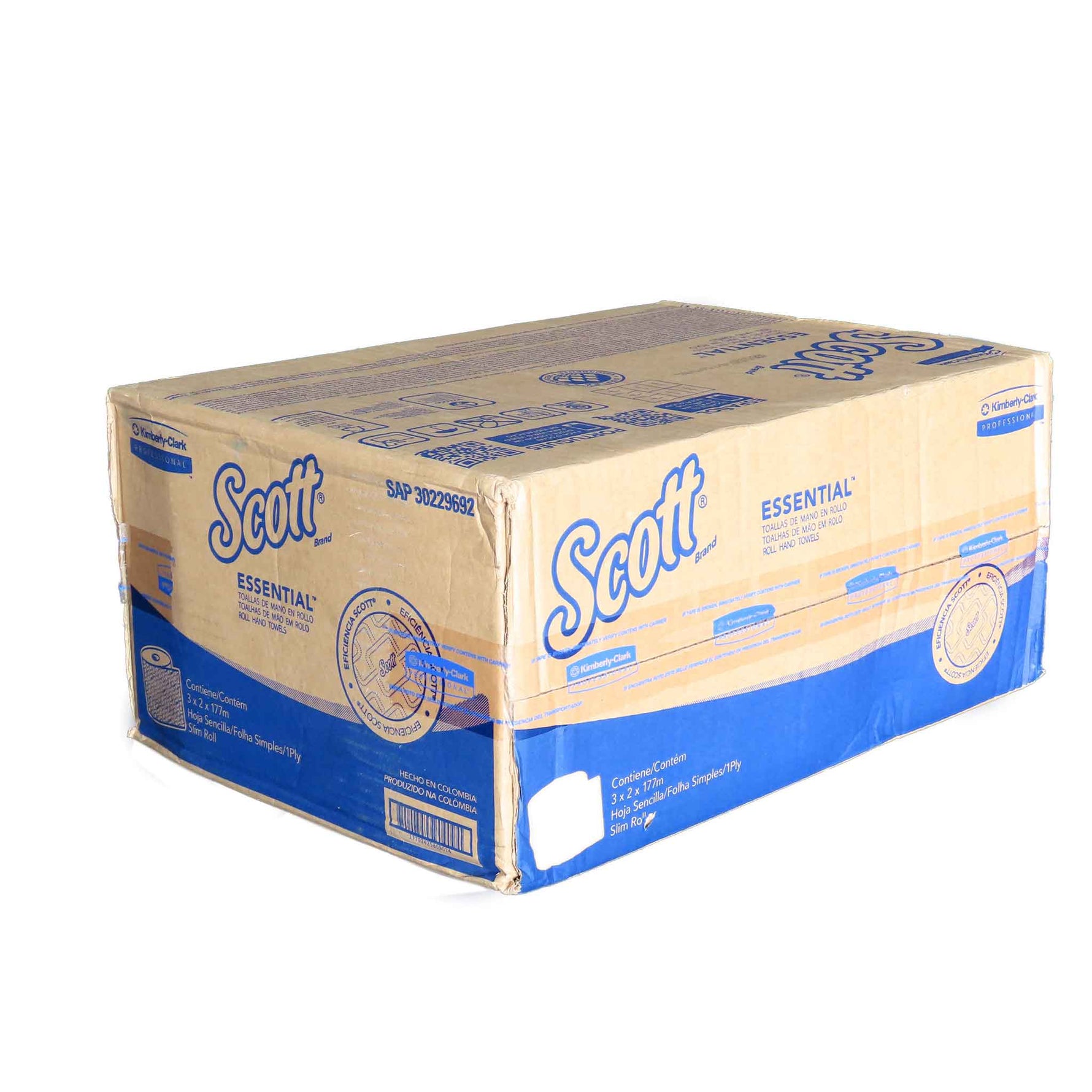 Papel Toalla Tipo Essential Slim 6 Rollos x 177mt (1pliego) -K9692-