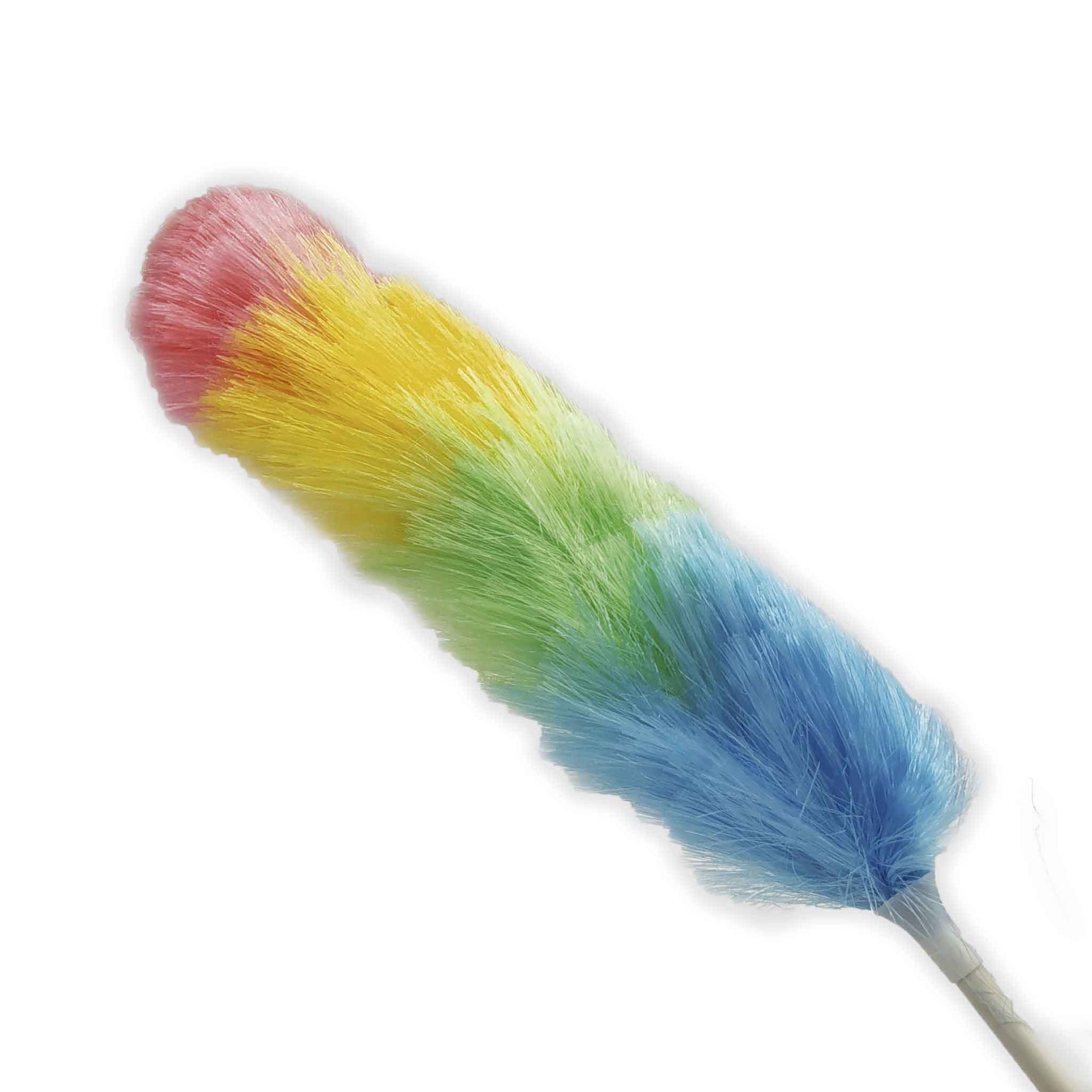 Plumero Blanco y Colores Chico Antiestático 25"