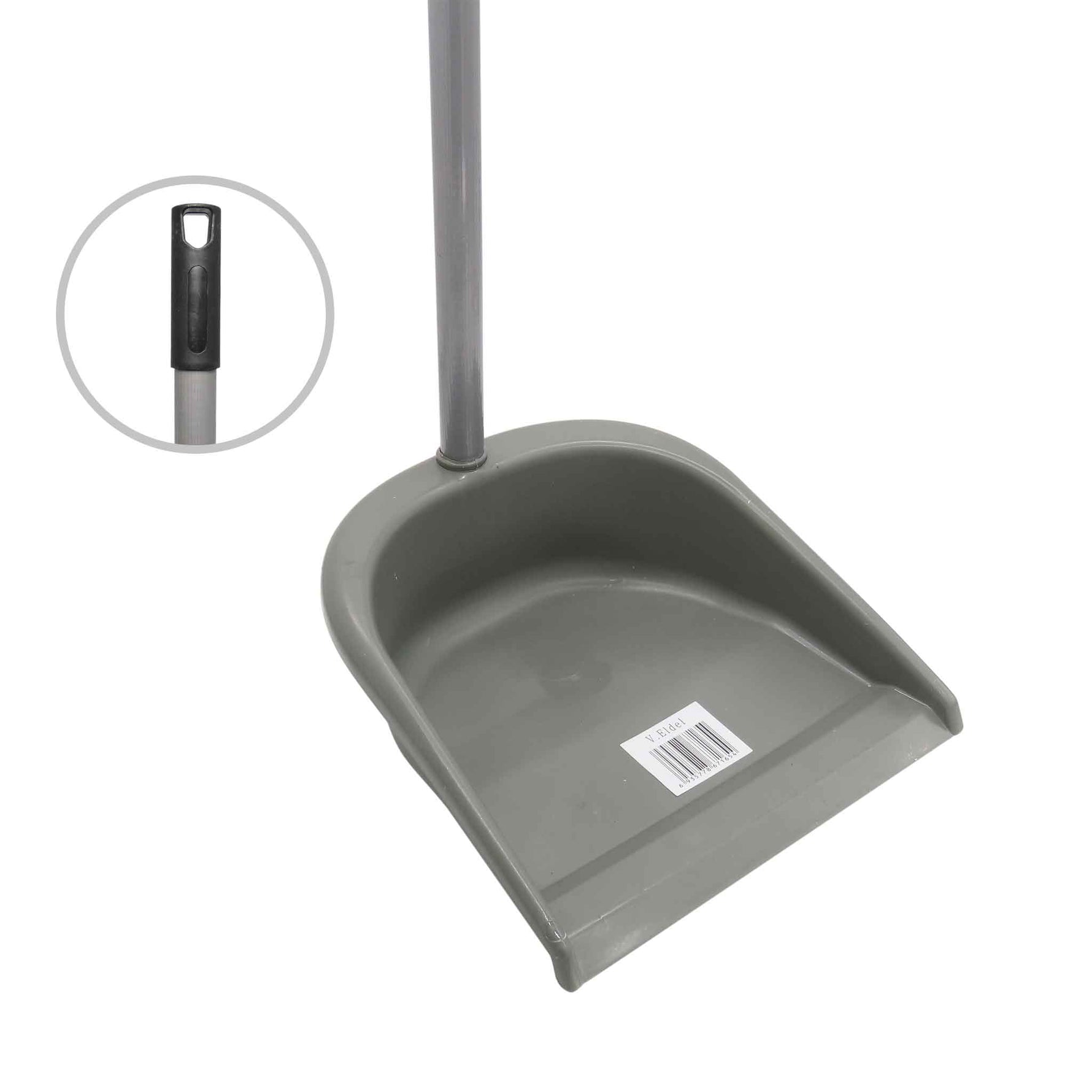 Recogedor para Basura Plástico Mango Madera Forrado